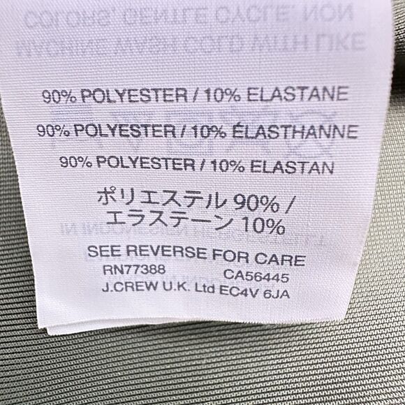 Madewell Velvet Dress Large Mini Shift Green Short Sleeve Mock Neck Stretchy - Picture 11 of 12